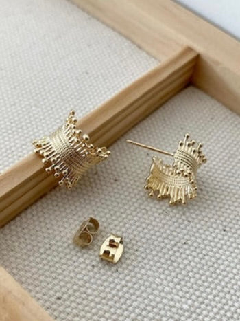 Fringe Dotty Hoop Earring