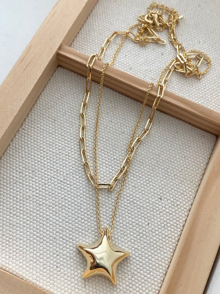 Puffy Star Necklace