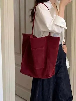 Faux Suede Tote