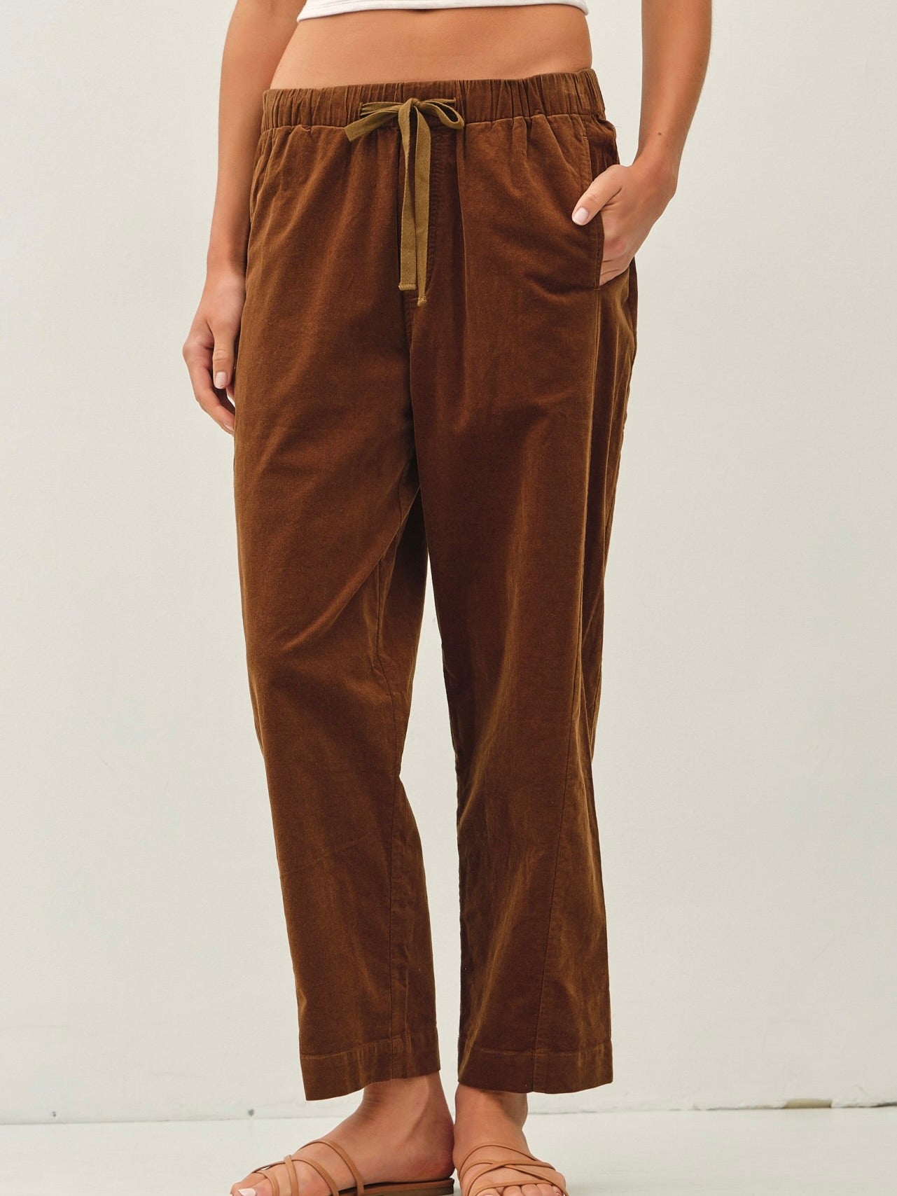 Corduroy Tapered Pull On Pants