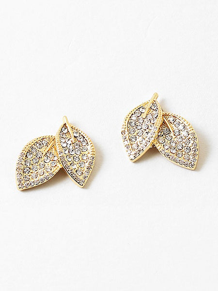 CZ Leaf Studs