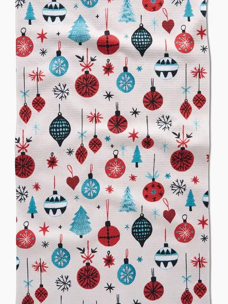 Geometry : Embroidered Ornaments Tea Towel