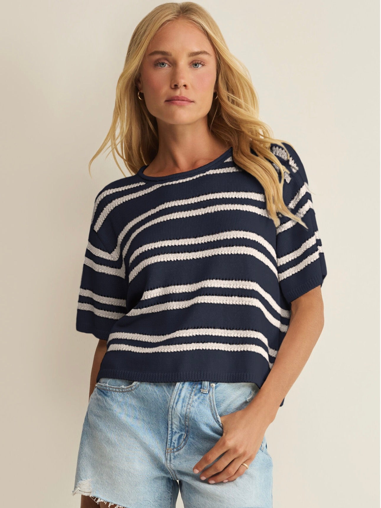 Z Supply Prado Stripe Sweater Tee