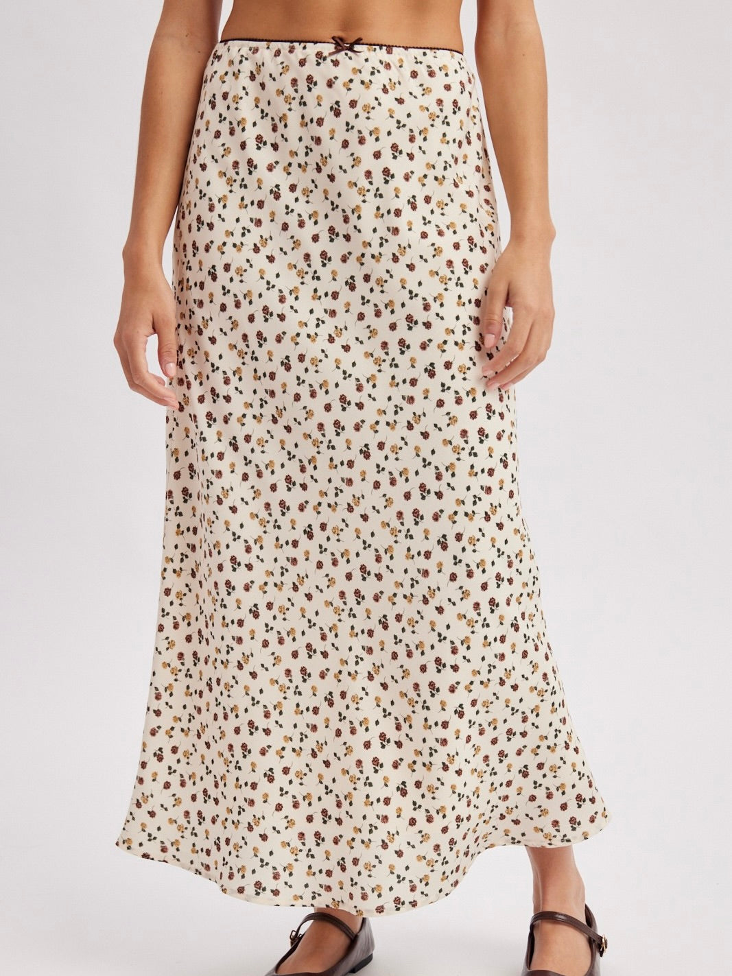 Casey Satin Bias Cut Midi Skirt