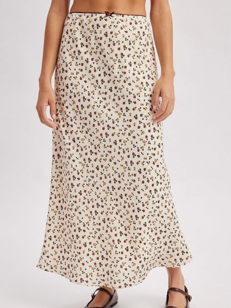 Casey Satin Bias Cut Midi Skirt