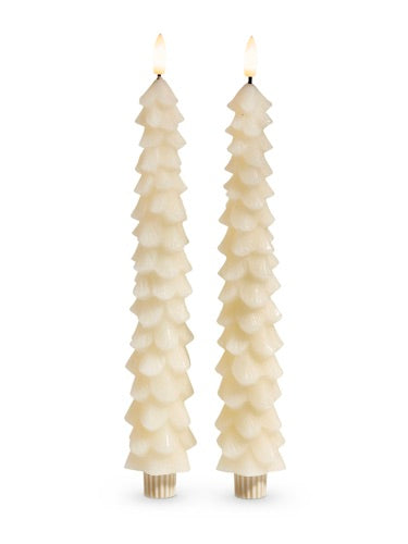Ivory Tree Taper Candles