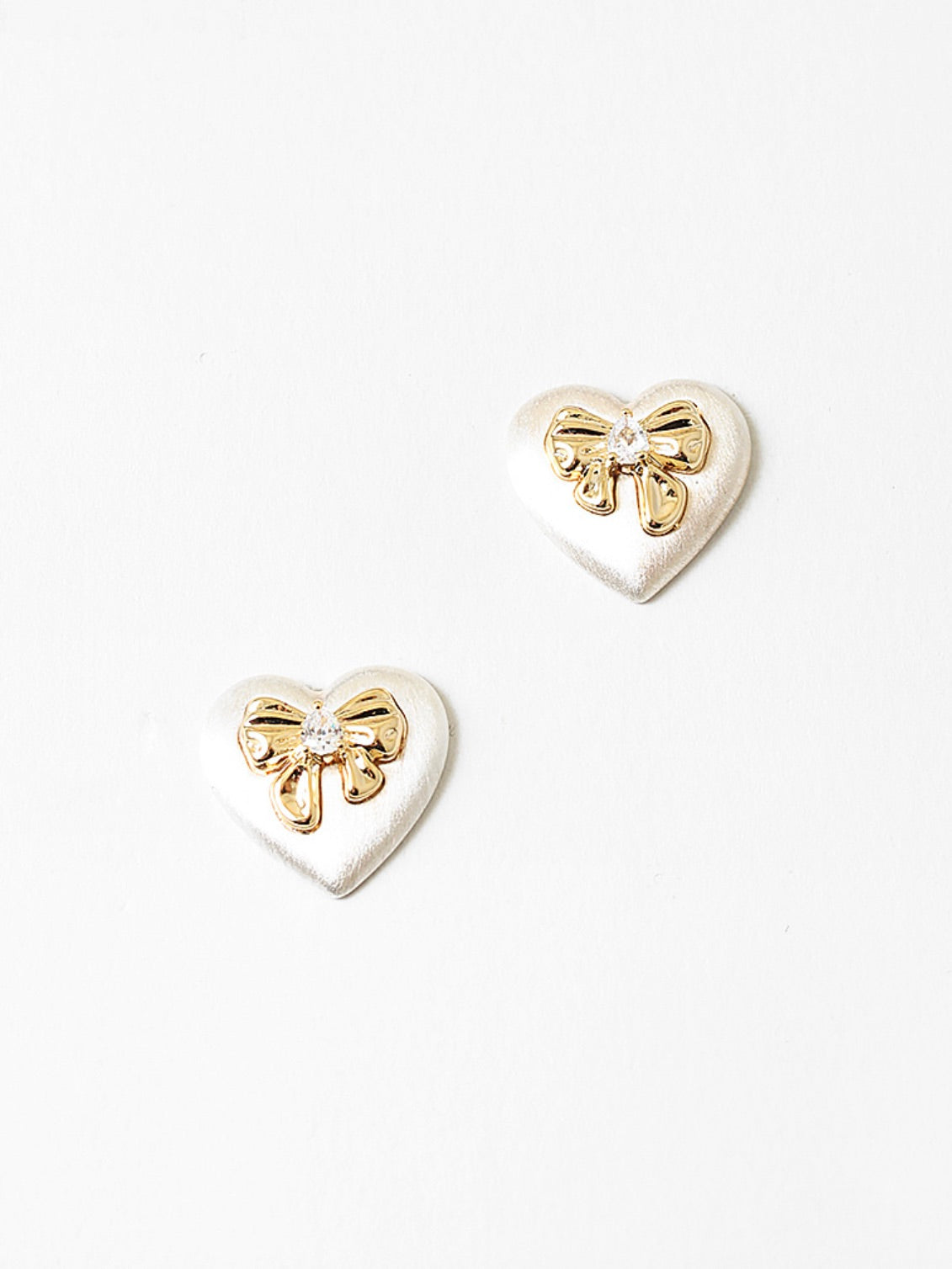 Pearl Heart Studs