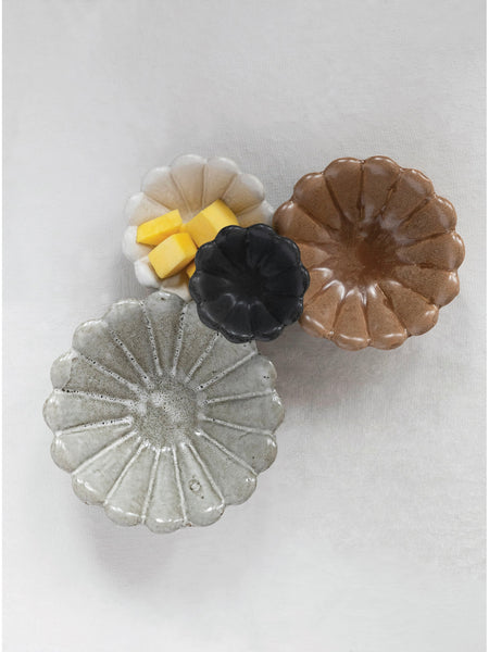 Stoneware Flower Bowl Set