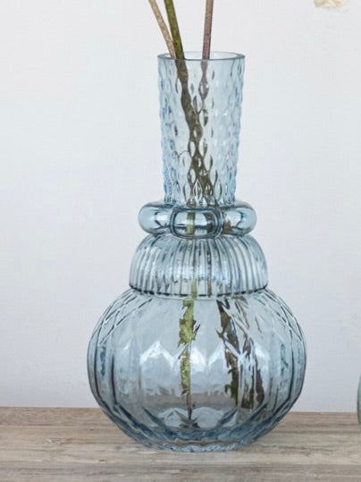 Embossed Glass Vase