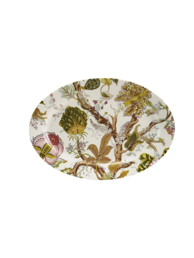 Oval Printed Platter with Botanicals