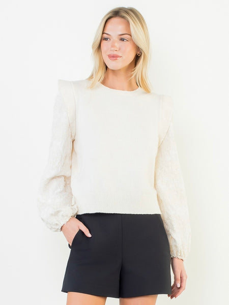 Textured Long Sleeve Sweater