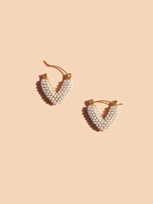 Pearl Mini Dot Hoop