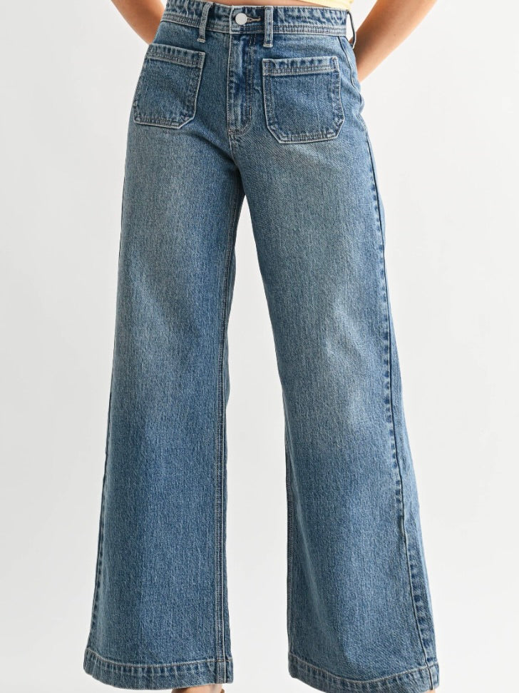 Just USA Jeans Micro Patch Pocket Wide Leg