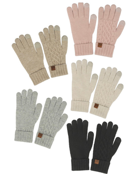 Cable Knit Cuff Gloves