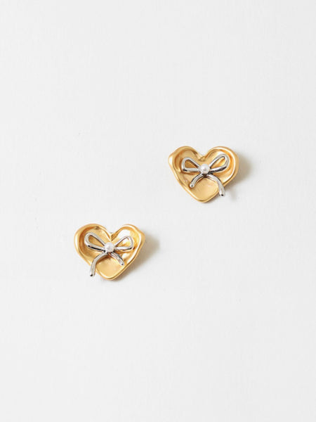 Heart Bow Earrings
