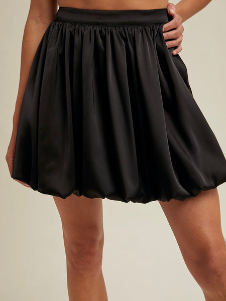 Autumn Satin Bubble Skirt