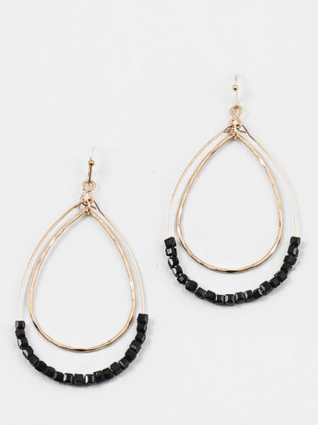 Midnight Teardrop Earring