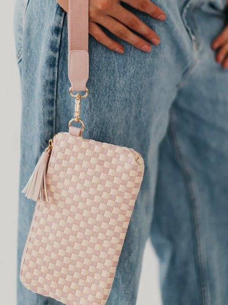 Checkered Emma Clutch