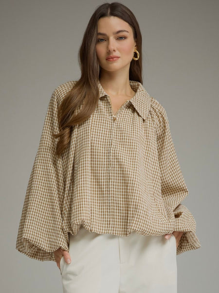 Gingham Bubble Jacket