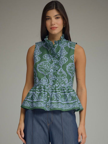 Royal Flush Peplum Top
