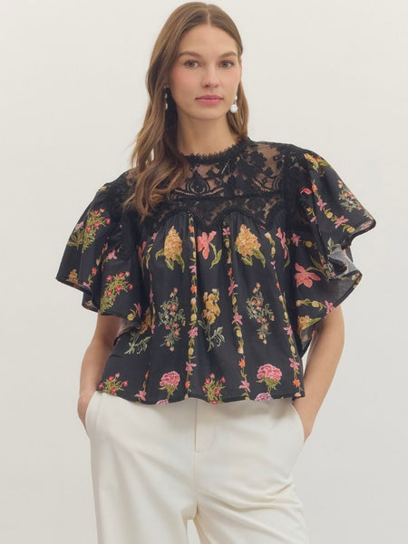 April Flowers Top