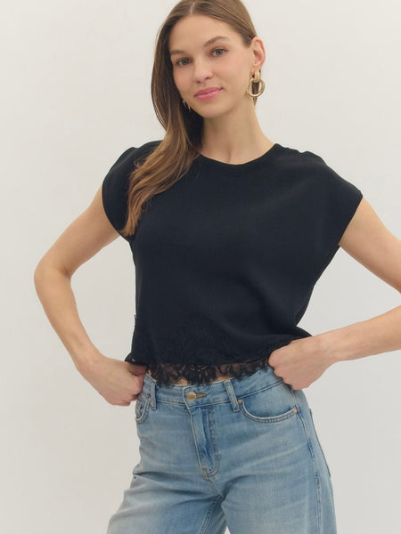 Lace Trim Top