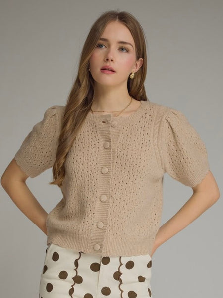 Pointelle Cardi