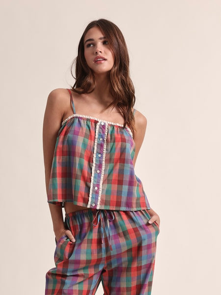 Plaid Cami Top