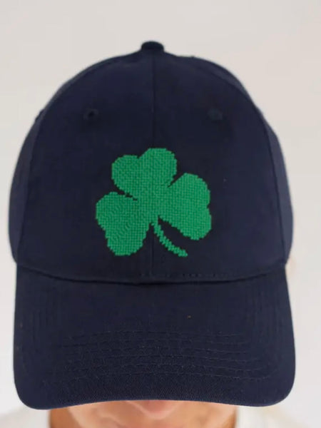 Shamrock Needlepoint Irish Baseball Cap
