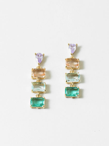 Lavender Drop Gem Earring