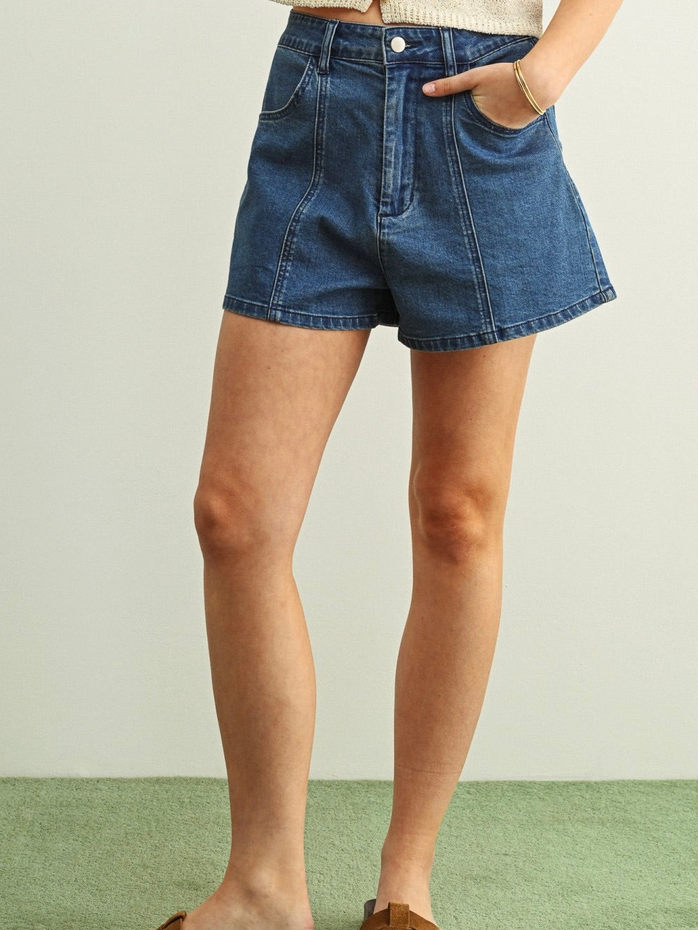 Stretch Denim Shorts