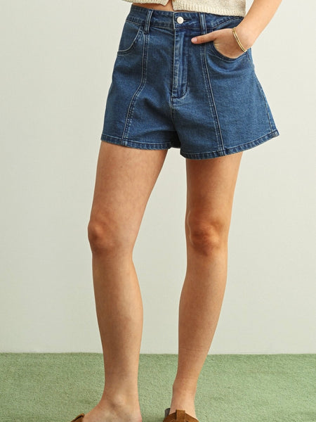 Stretch Denim Shorts