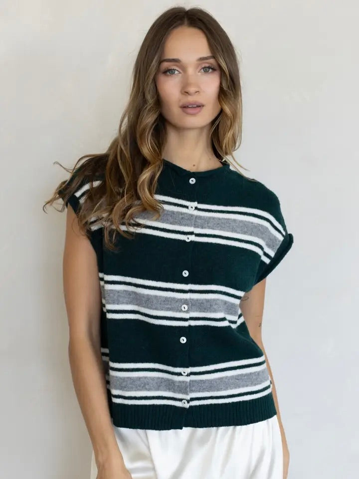 Multi Stripe Vest