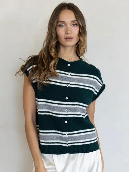 Multi Stripe Vest