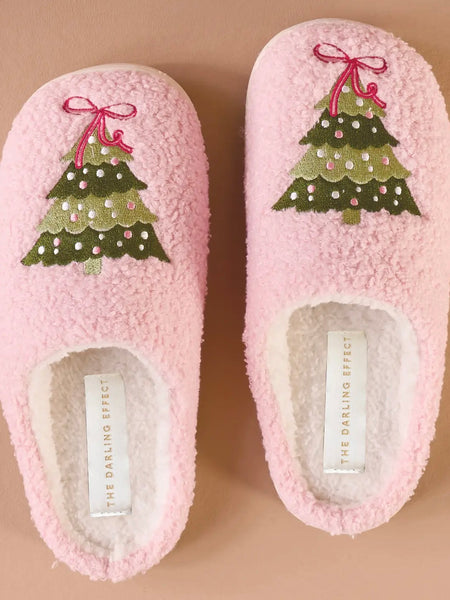 Fuzzy Holiday Slippers