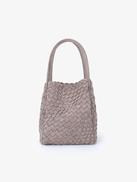 Hollace Mini Woven Suede Tote