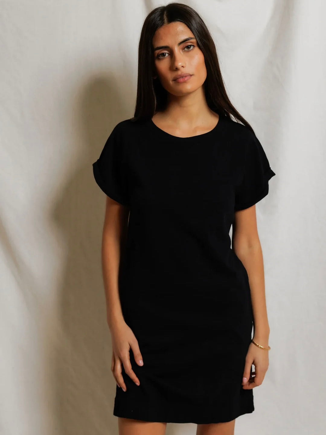 perfectwhitetee Laurie Japanese Jersey Short Sleeve Dress