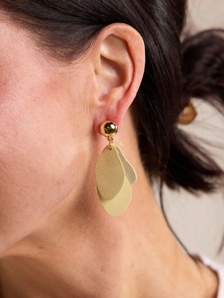Nickel & Suede Meringue Weston Earrings