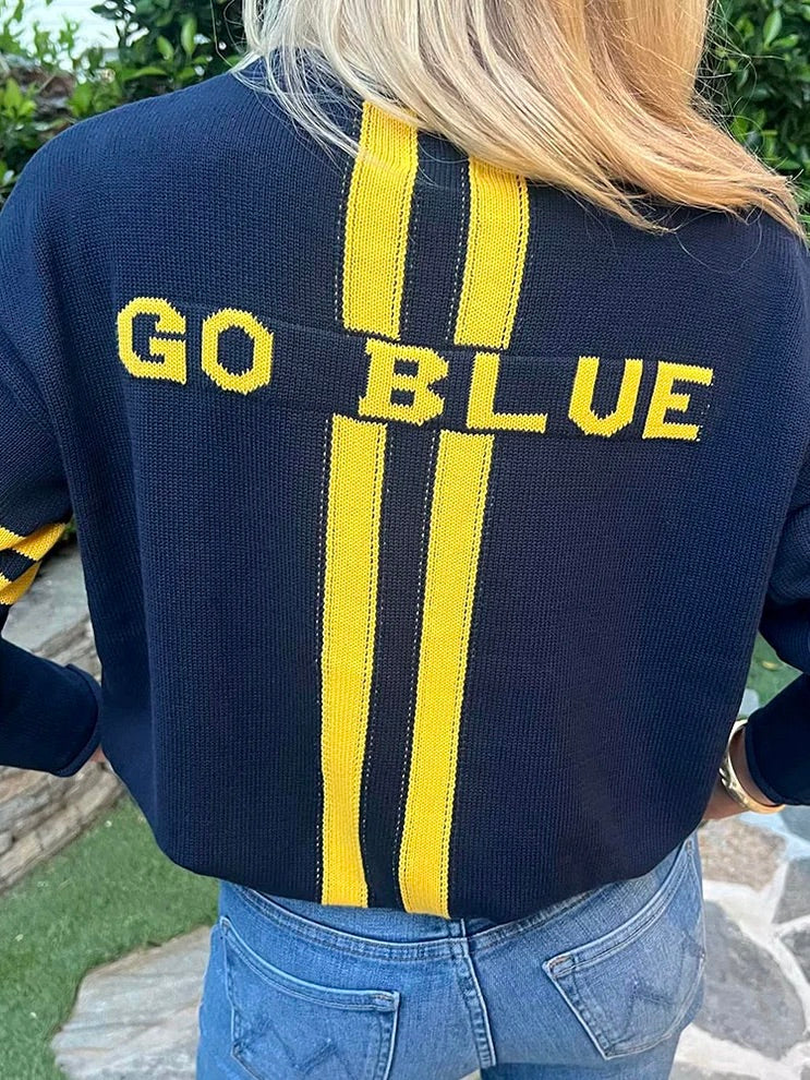 Michigan Go Blue Varsity Crewneck Sweater
