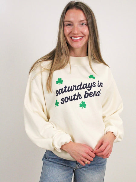 Saturdays In South Bend Mockneck Sweatshirt