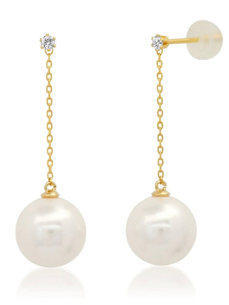{Tai} Vermeil Pearl Drop Earring