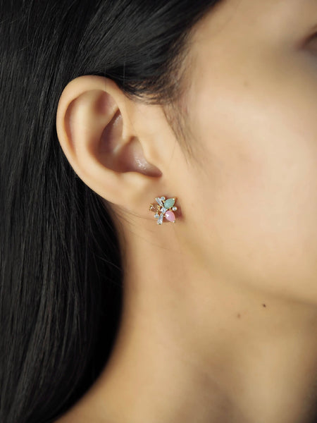 Tai Pastel Crystal Cluster Studs