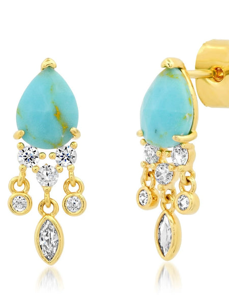 {Tai} Stone Chandelier Earring