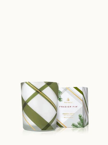 Frasier Fir Frosted Plaid Votive