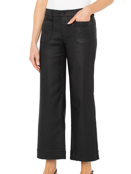 {Liverpool} Crop Wide Leg with Patch Pockets