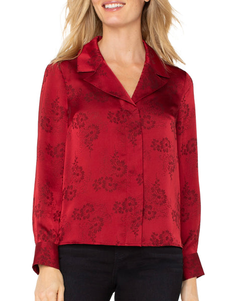 {Liverpool} Long Sleeve Woven Top