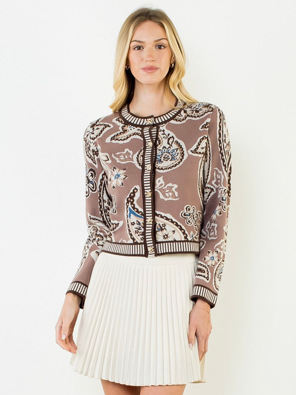 Ravenswood Paisley Print Cardi
