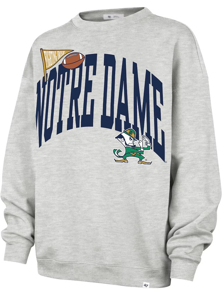Notre Dame Fighting Irish Arched Icon Oversized Crewneck Sweatshirt