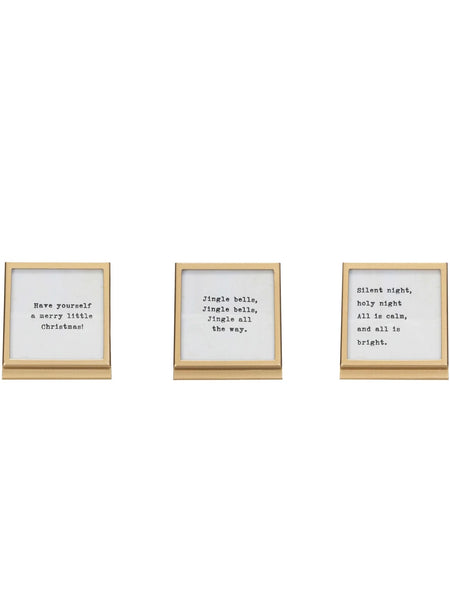 3" Square Glass Frame Holiday