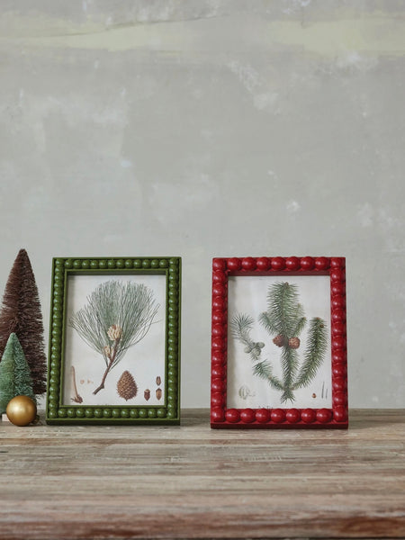 Painted Wood Hobnail Photo Frame